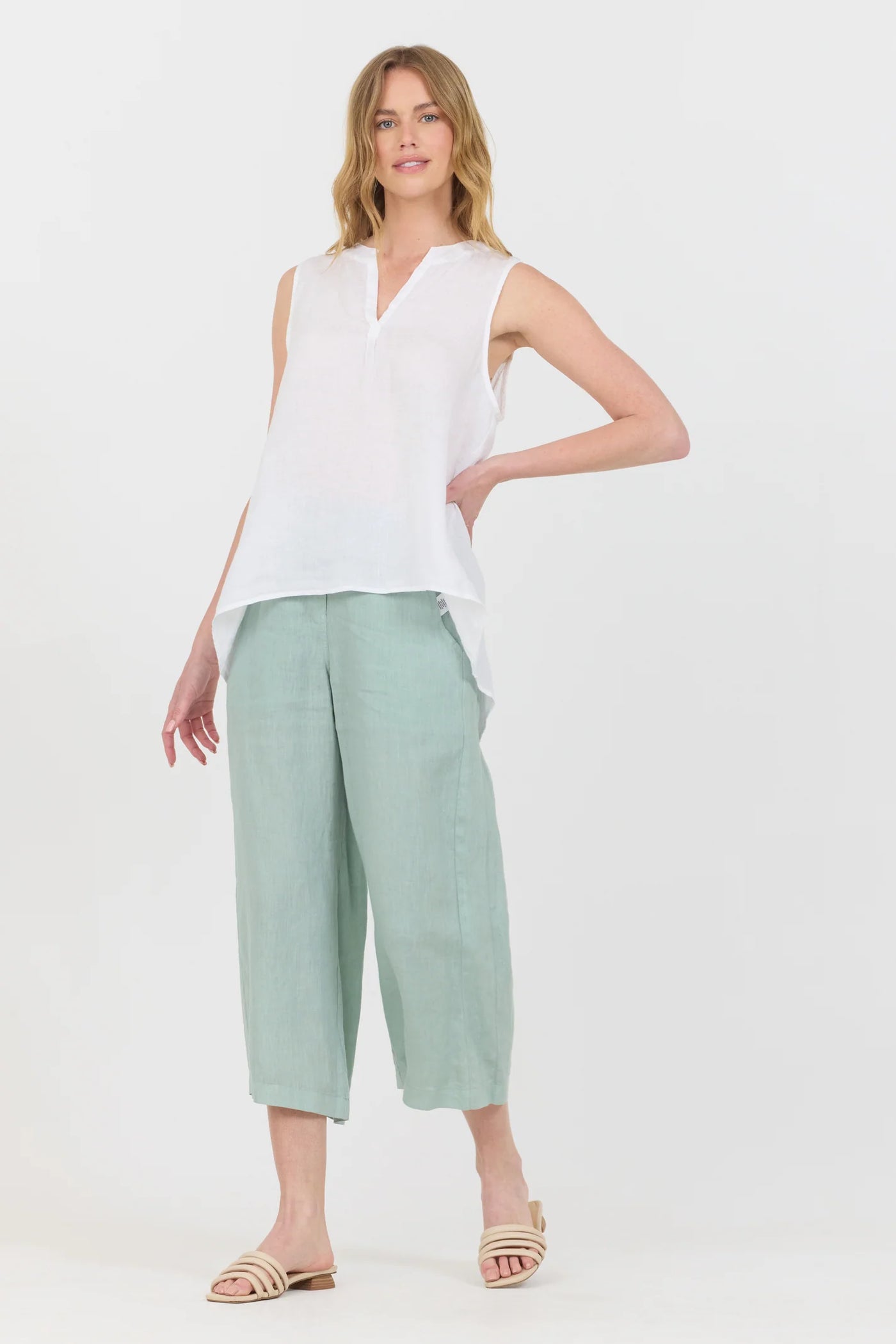 Linen V-Neck Tank