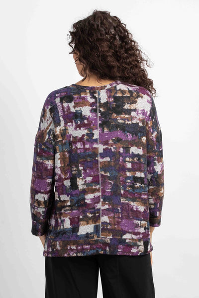 Cozy-Up Fleece Collage Pullover