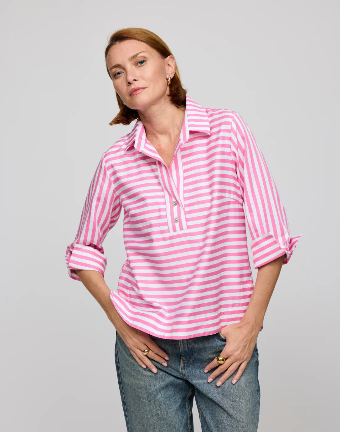 Aileen 3/4 Sleeve Stripe