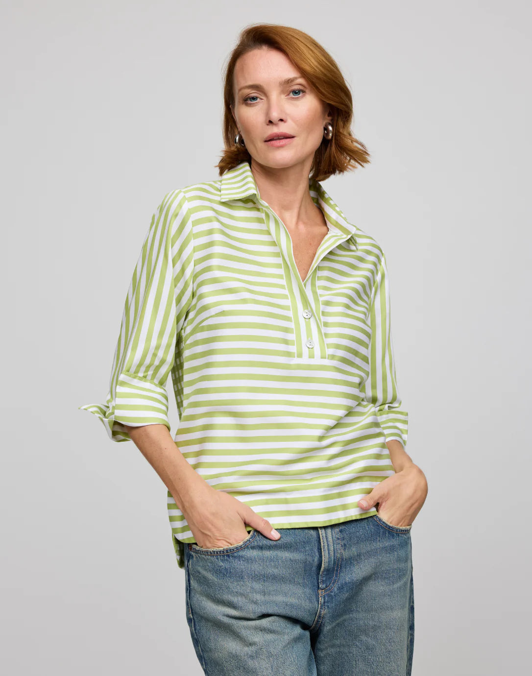 Aileen 3/4 Sleeve Stripe