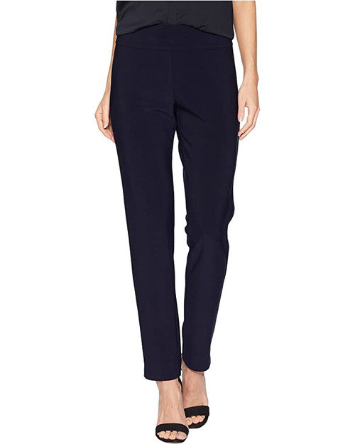 Microfiber Skinny Pull-On Dress Pants - Navy