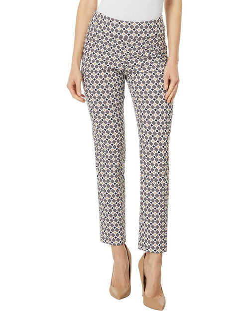 Pull-On Ankle Pants - Multi Diamonds