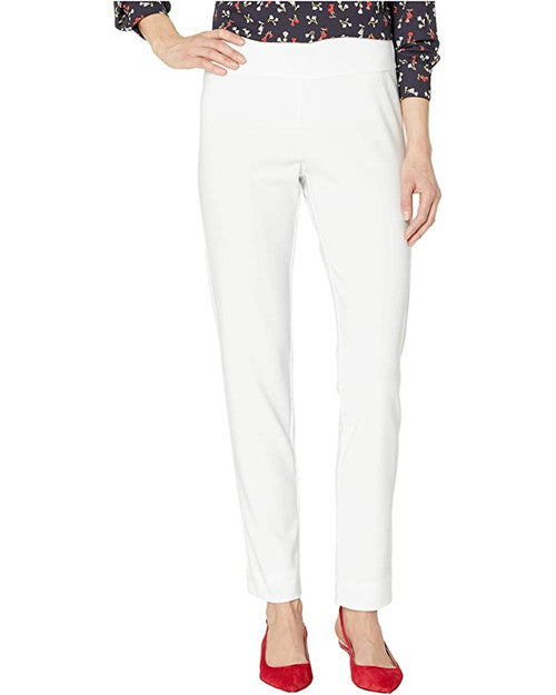 Microfiber Skinny Pull-On Dress Pants - White