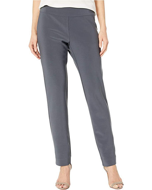 Microfiber Skinny Pull-On Dress Pants - Grey