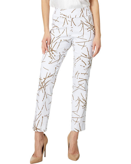 Pull-On Ankle Pants - Taupe Firecracker