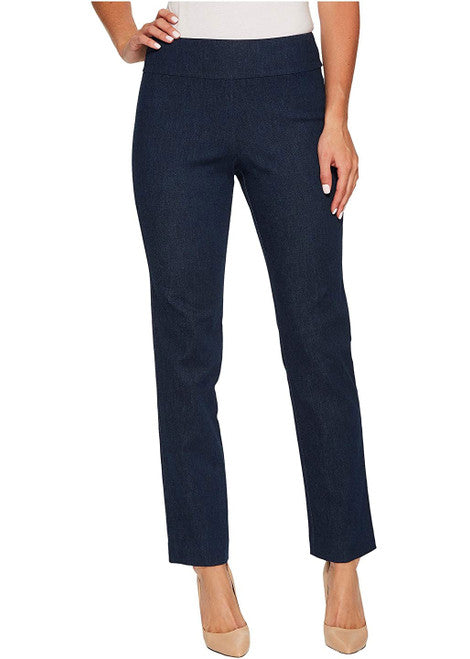 Pull-On Denim Ankle Pants