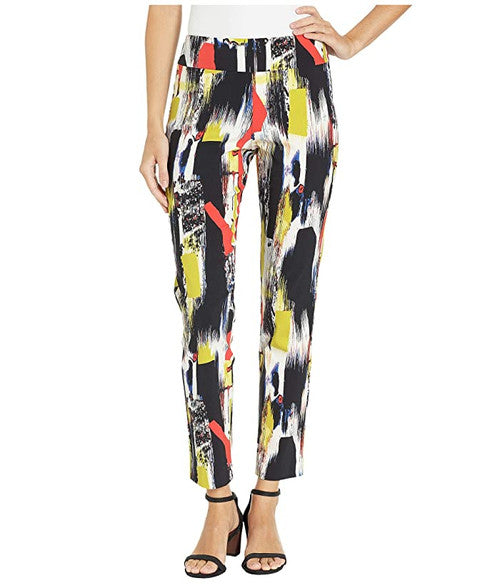 Pull-On Ankle Pants - Abstract