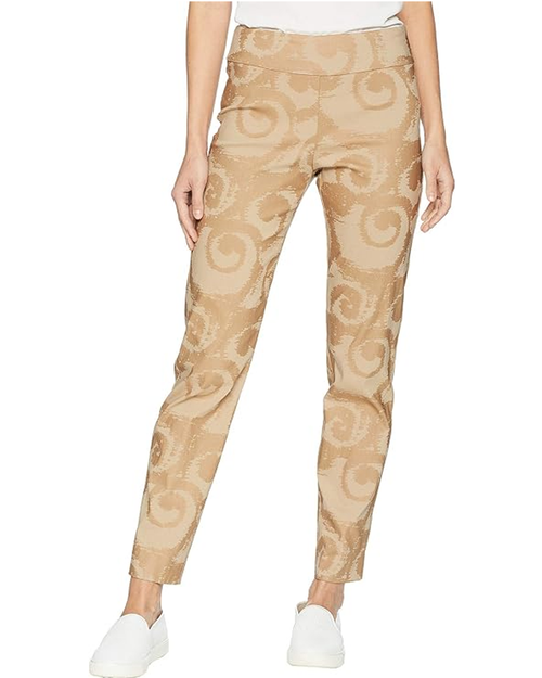 Pull-On Ankle Pants - Taupe Swirls