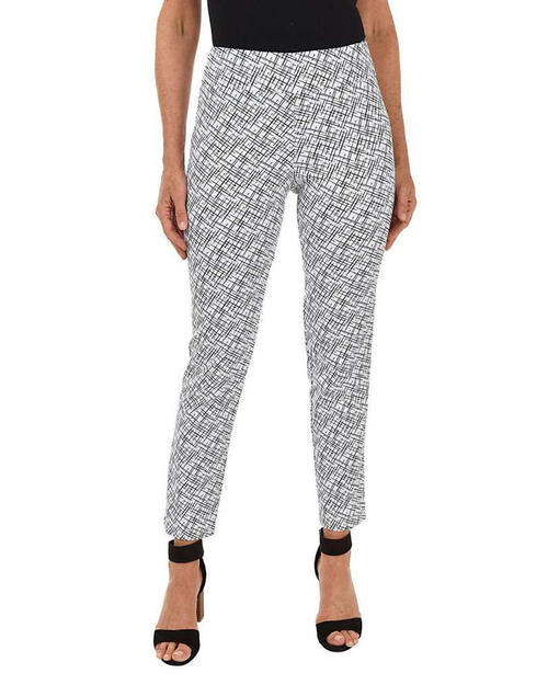 Pull-On Ankle Pants - White Sticks