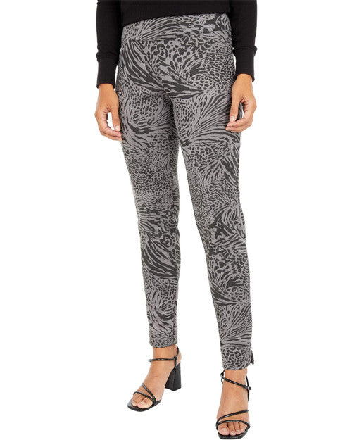 Pull-On Ultra Suede Pants - Black Zebra