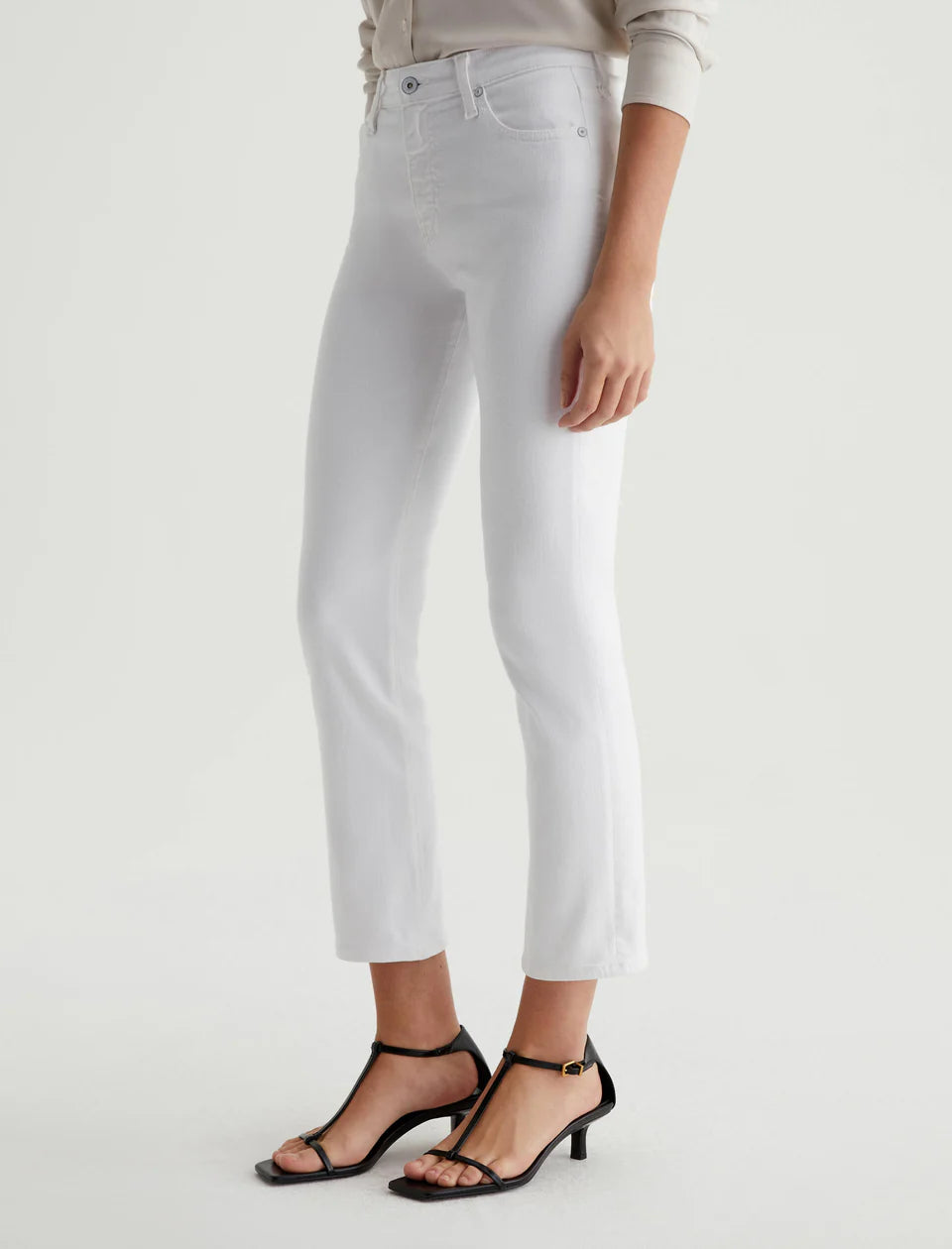 Mari Crop Mid-Rise Slim Straight Jeans