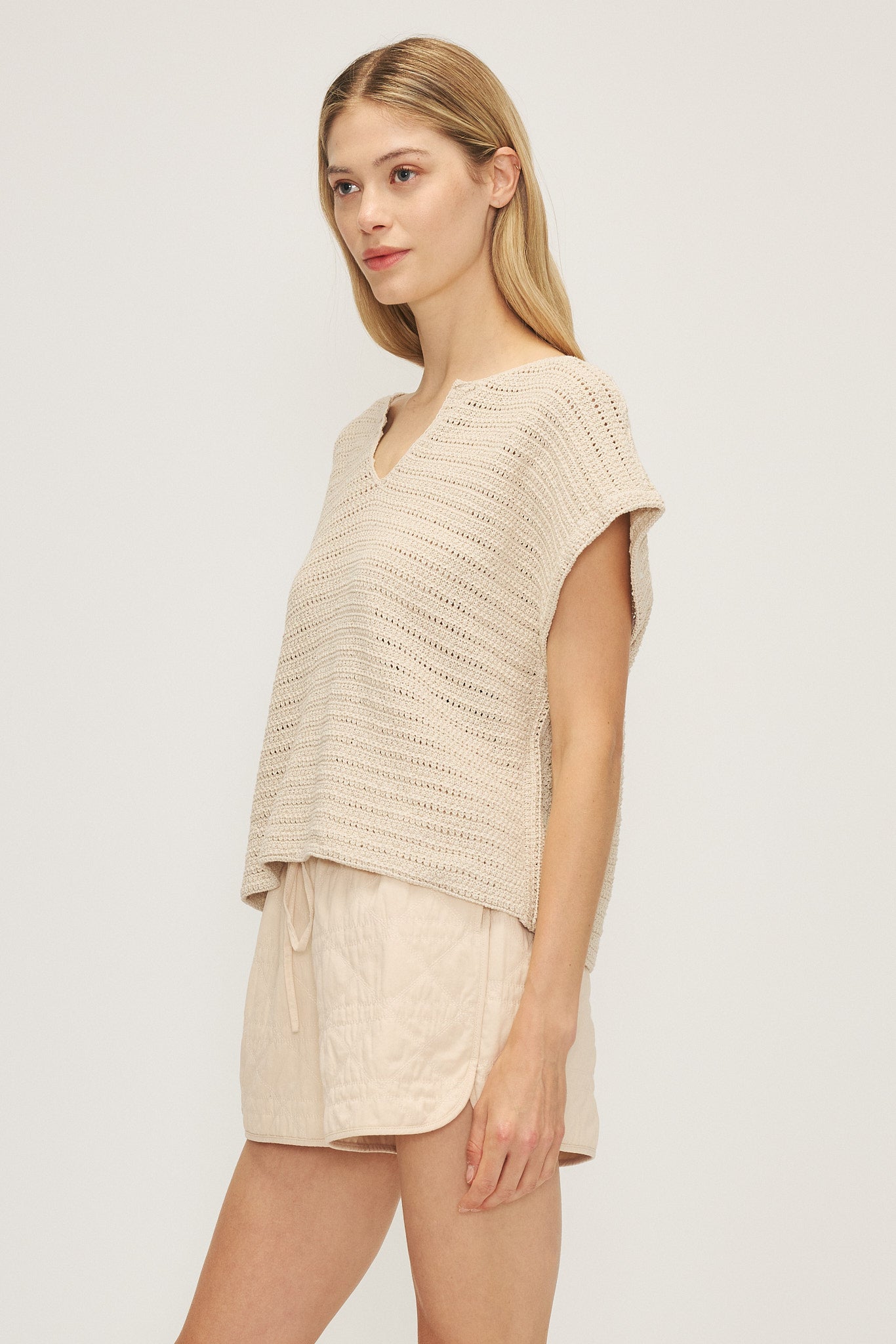 Harlan Open-Knit V-Neck