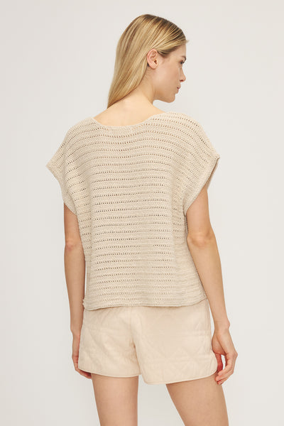 Harlan Open-Knit V-Neck