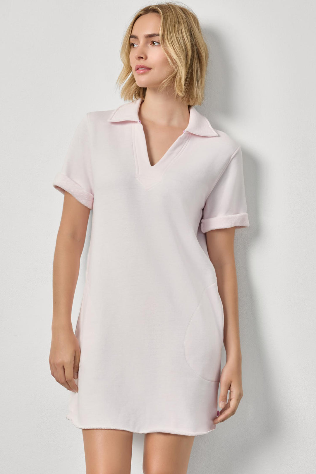 pink terry dress Pink French Terry Dress  Banks Hollow