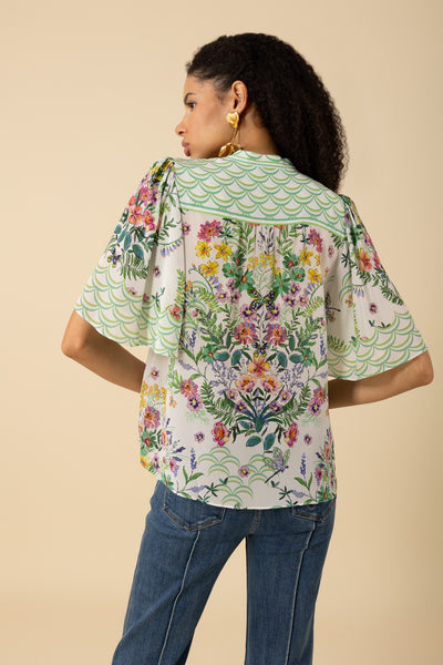 Botanical Floral Print Top