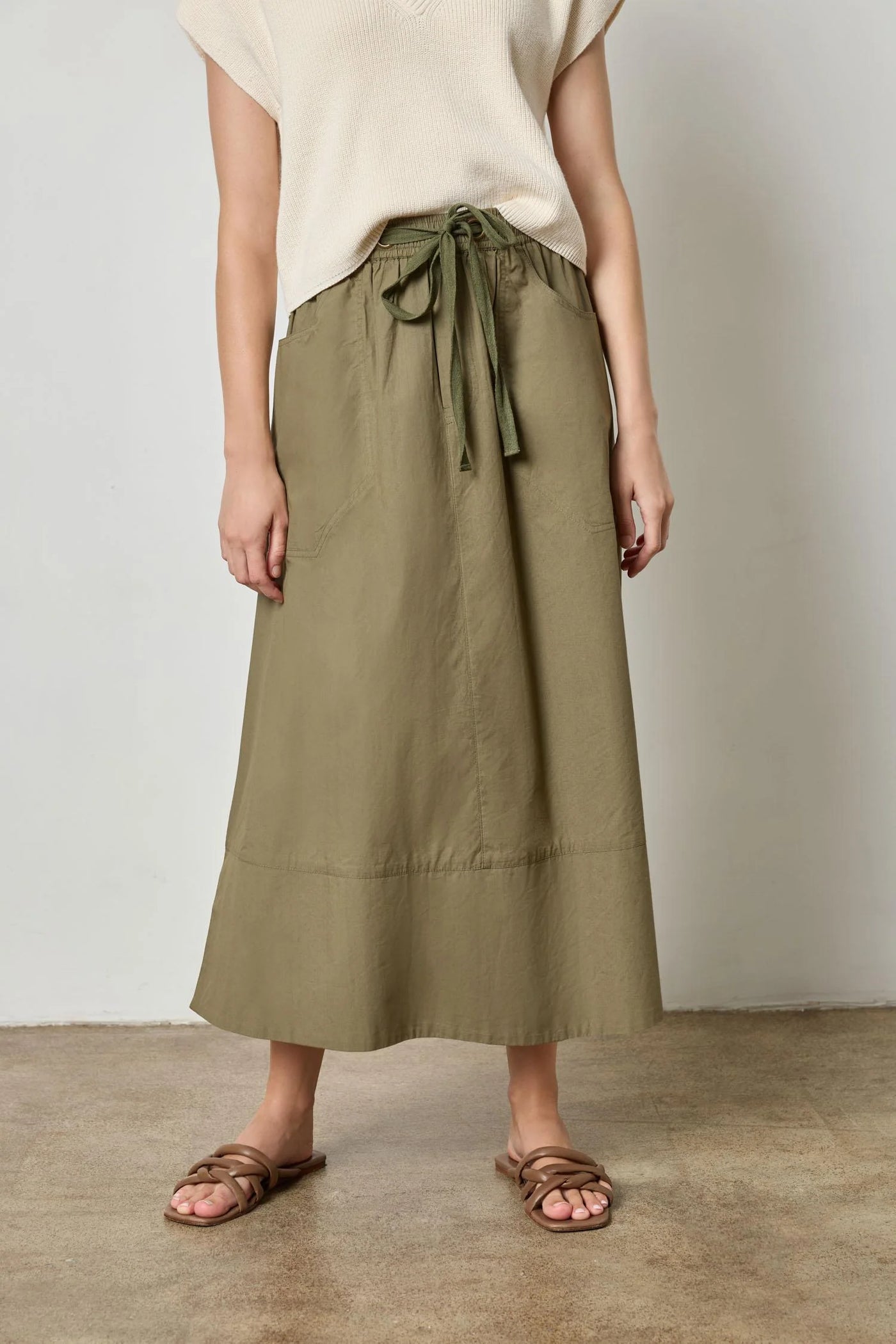 Long Poplin Skirt