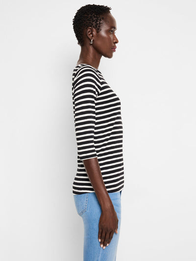 NZT 3/4 Sleeve Stripe Boat Tee