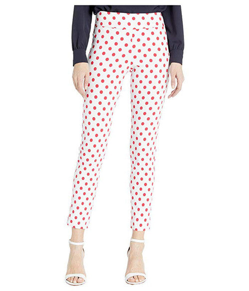 Pull-On Ankle Pants - Watermelon Polka Dots