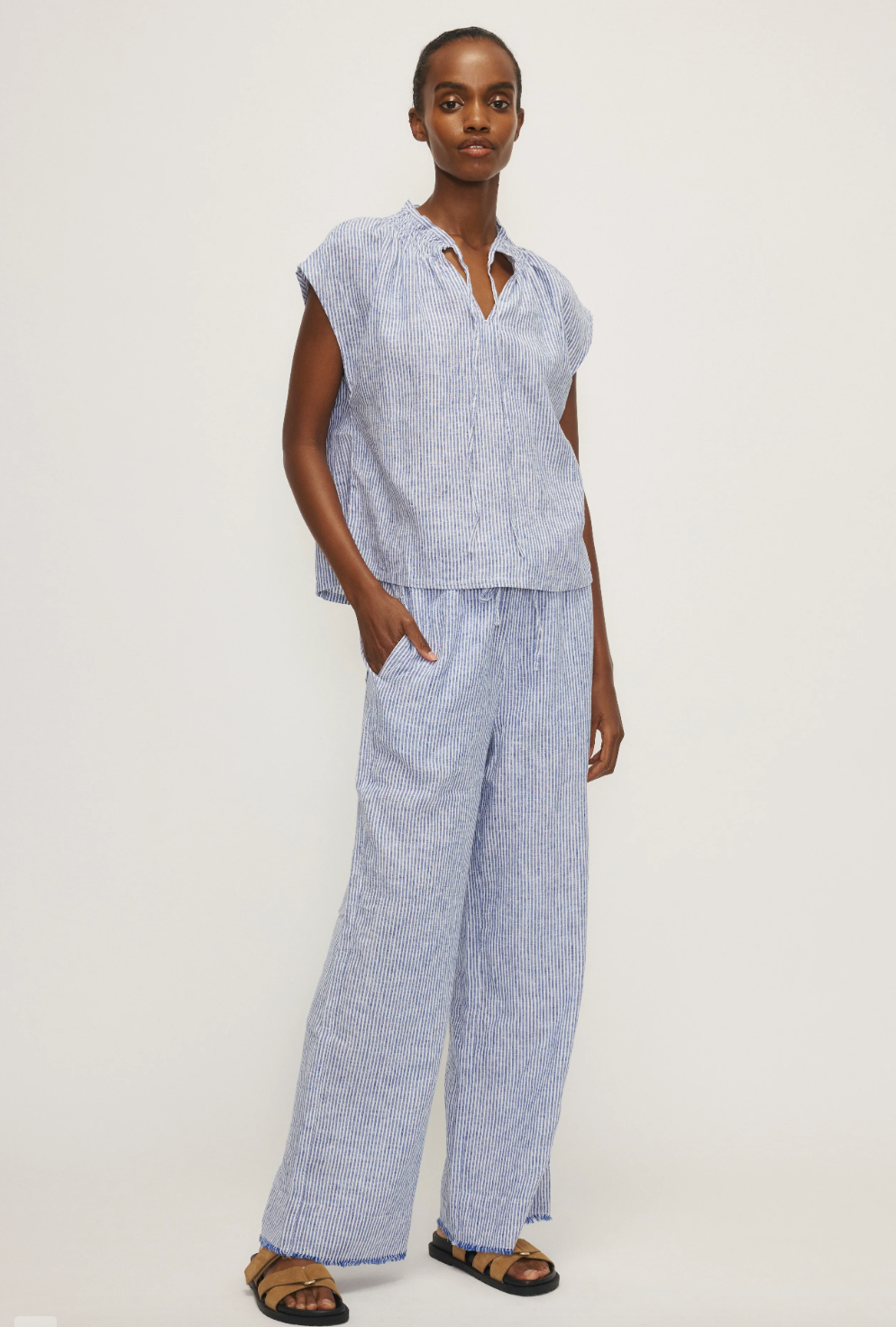 Kauri Linen Stripe Pant