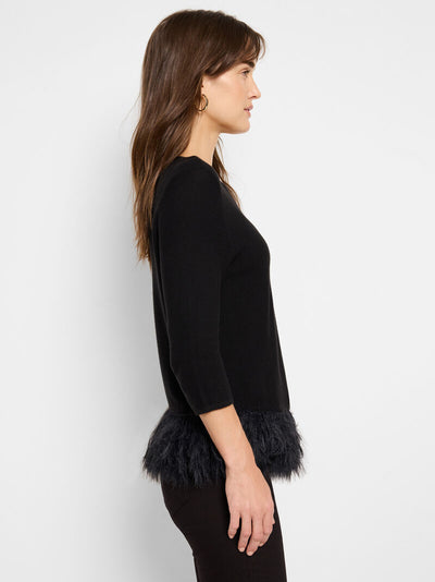 Feather Fringe Sweater