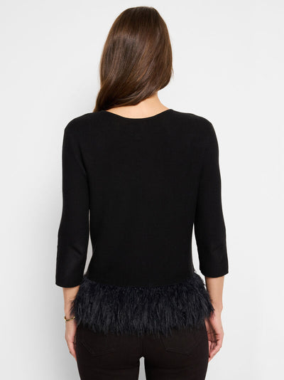 Feather Fringe Sweater