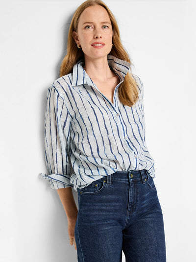 Watercolor Stripe Blouse