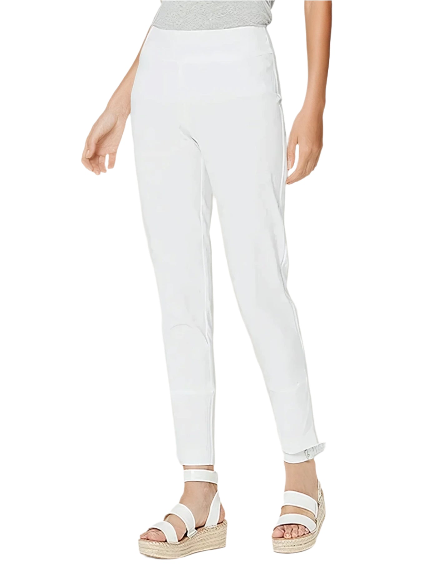 Pull-On Featherweight Ankle Pants - White