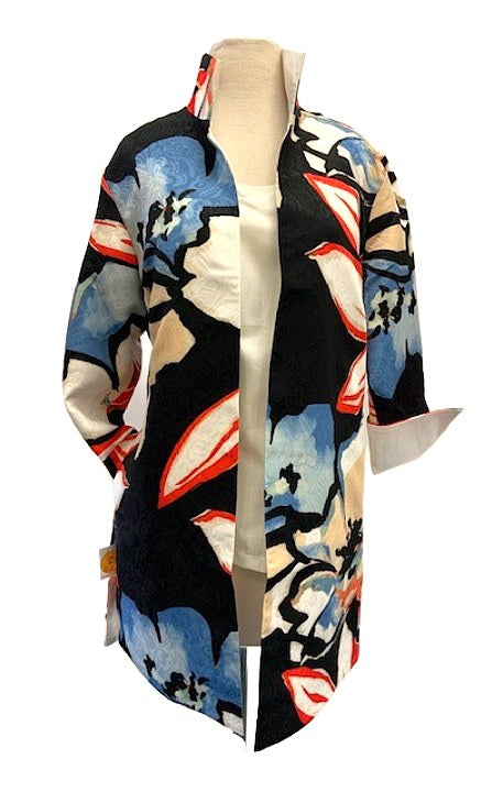 Open Floral Abstract Jacket