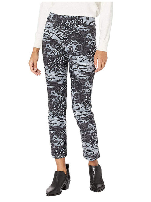 Pull-On Ankle Pants - Black Tiger