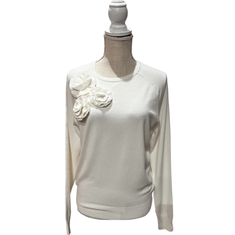 55984  Ivory Sweater with Applique