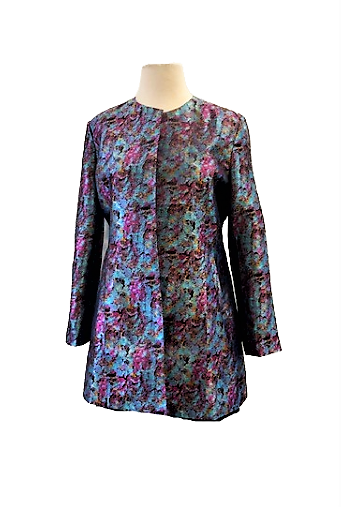 Abstract Floral Print Jacket