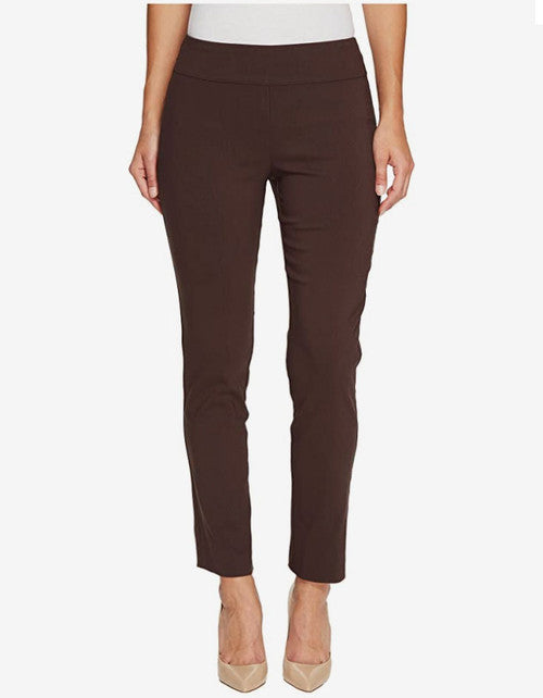 Pull-On Ankle Pants - Brown