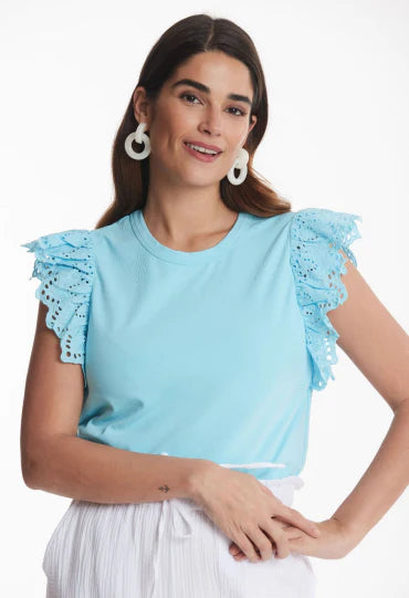 Juliette Eyelet Sleeve Top